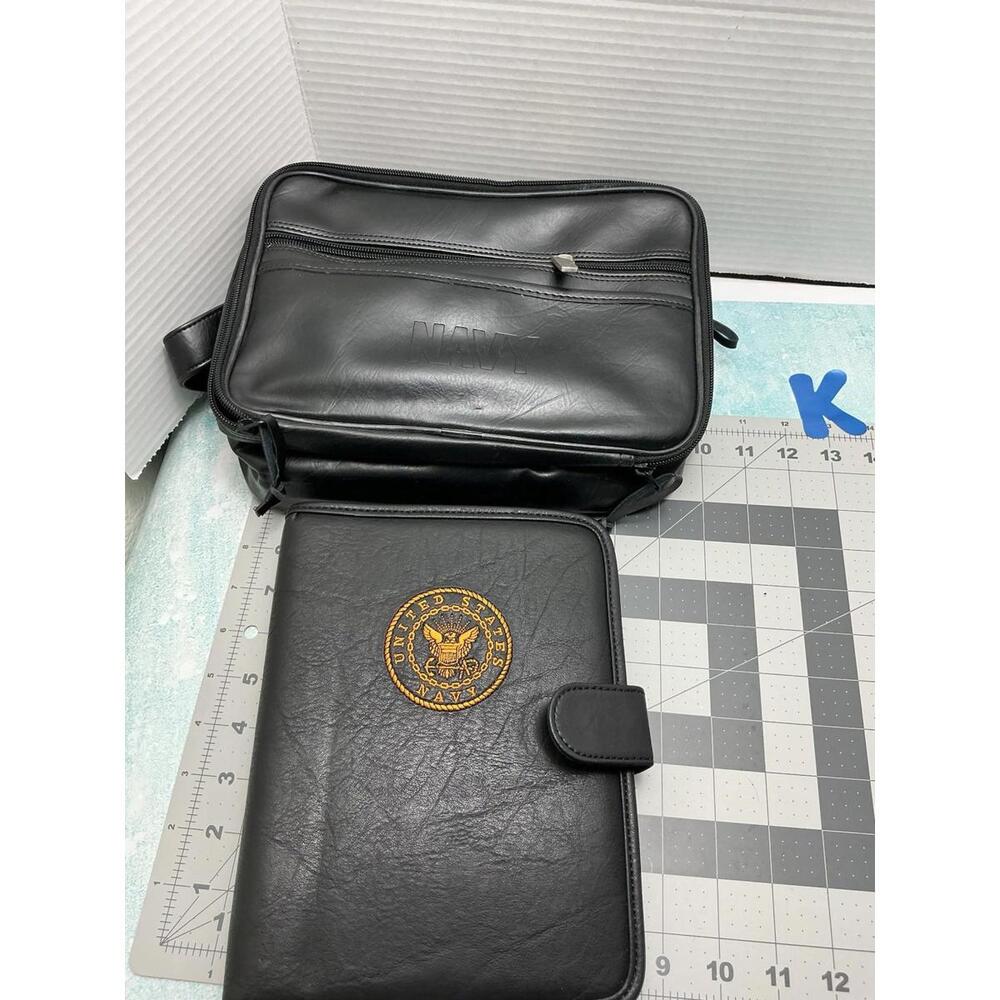 Vintage US Navy Enlistment Zippered Document Case Portfolio And Planner Binder - Picture 8 of 9